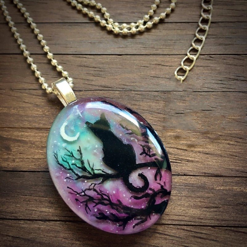 Cat Necklace "The Starry Night"