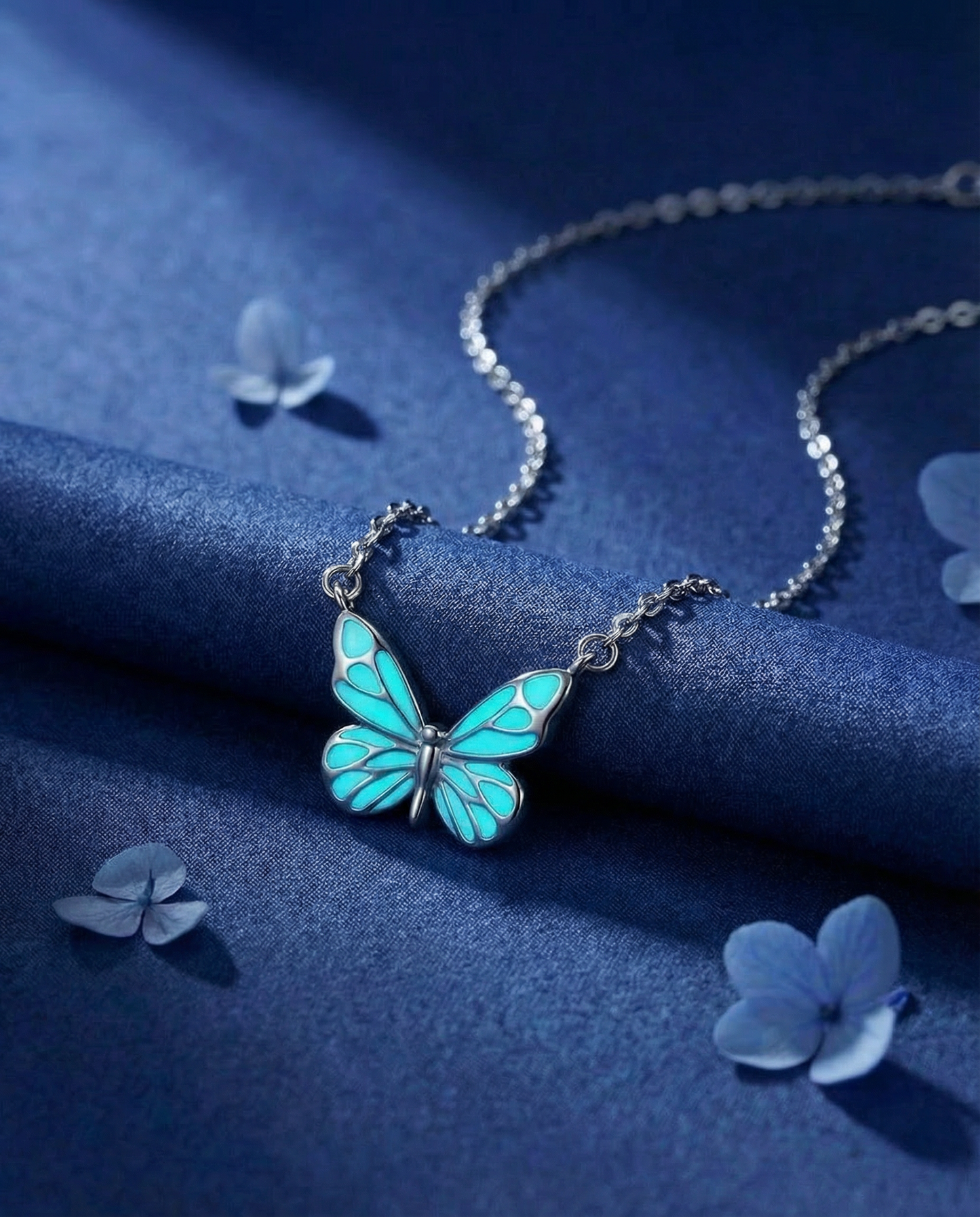Necklace Butterfly - Blue