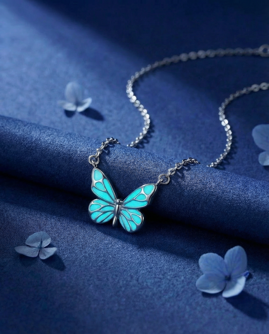 Necklace Butterfly - Blue