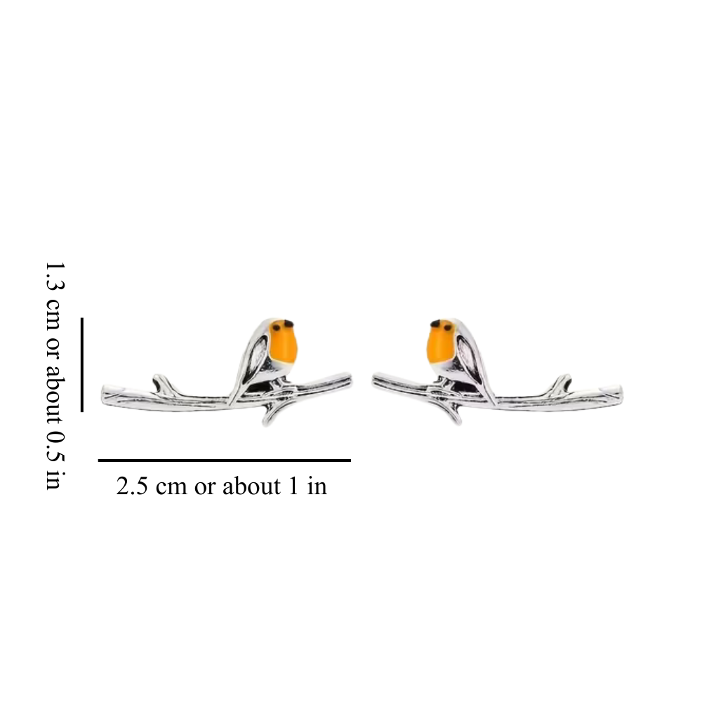 ROBIN BIRDS EARRINGS (PAIR)