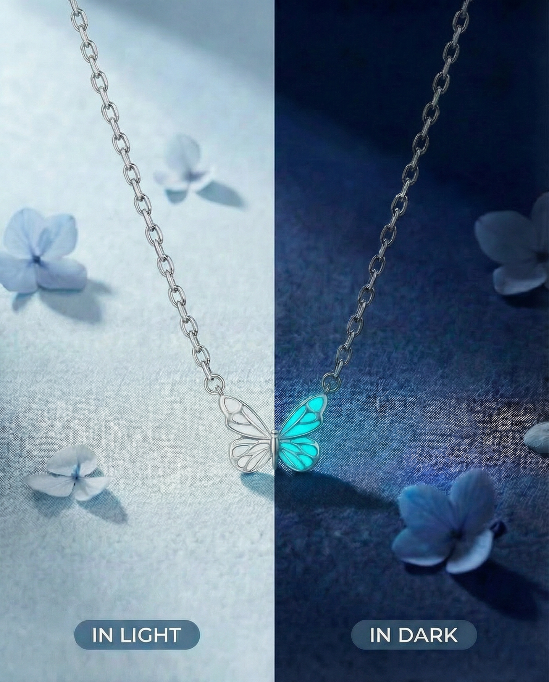Necklace Butterfly - Blue