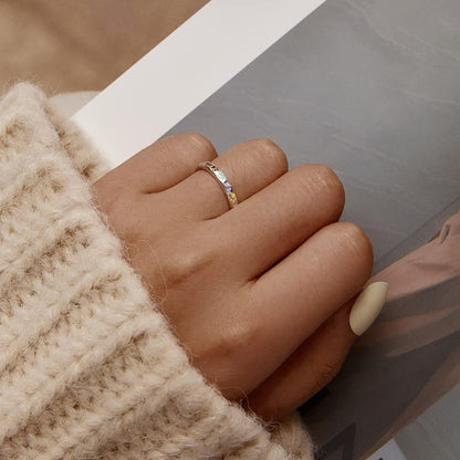 Sterling silver ring with paw print design