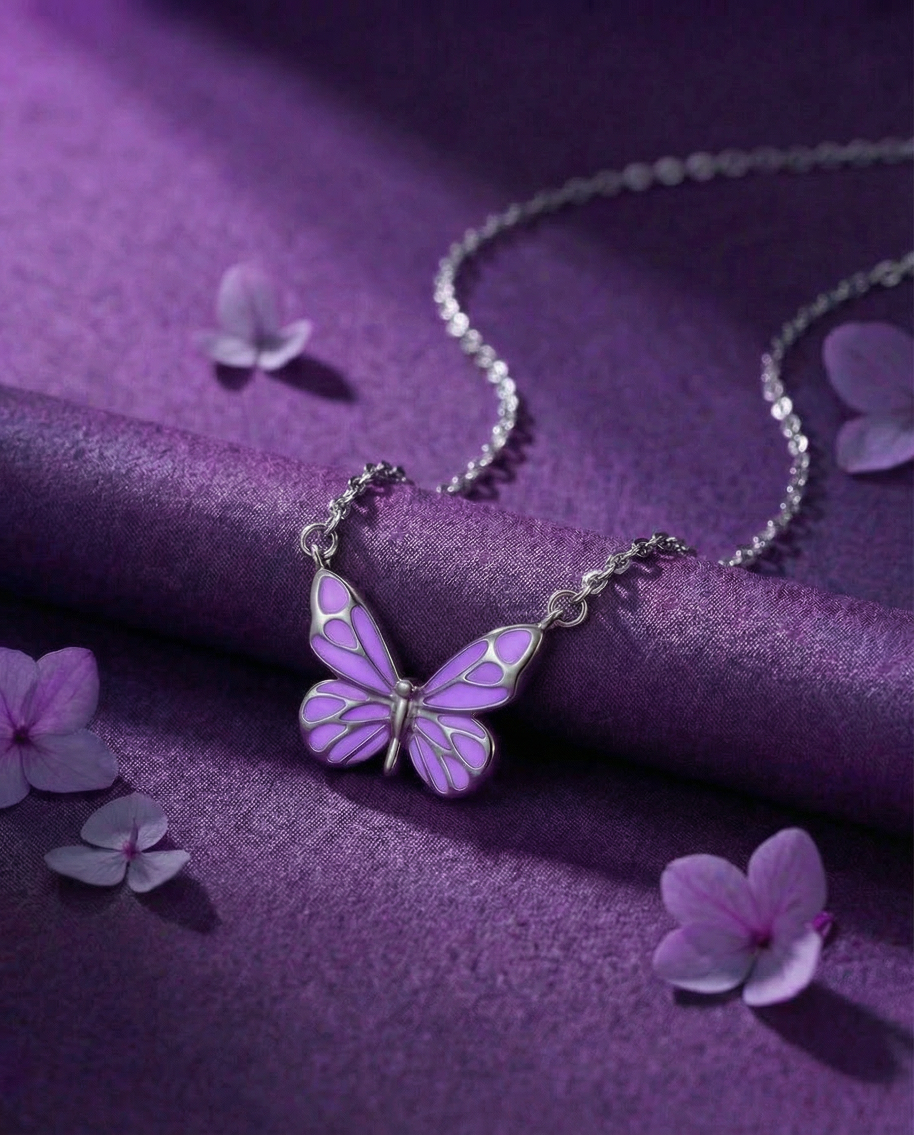 Necklace  Purple