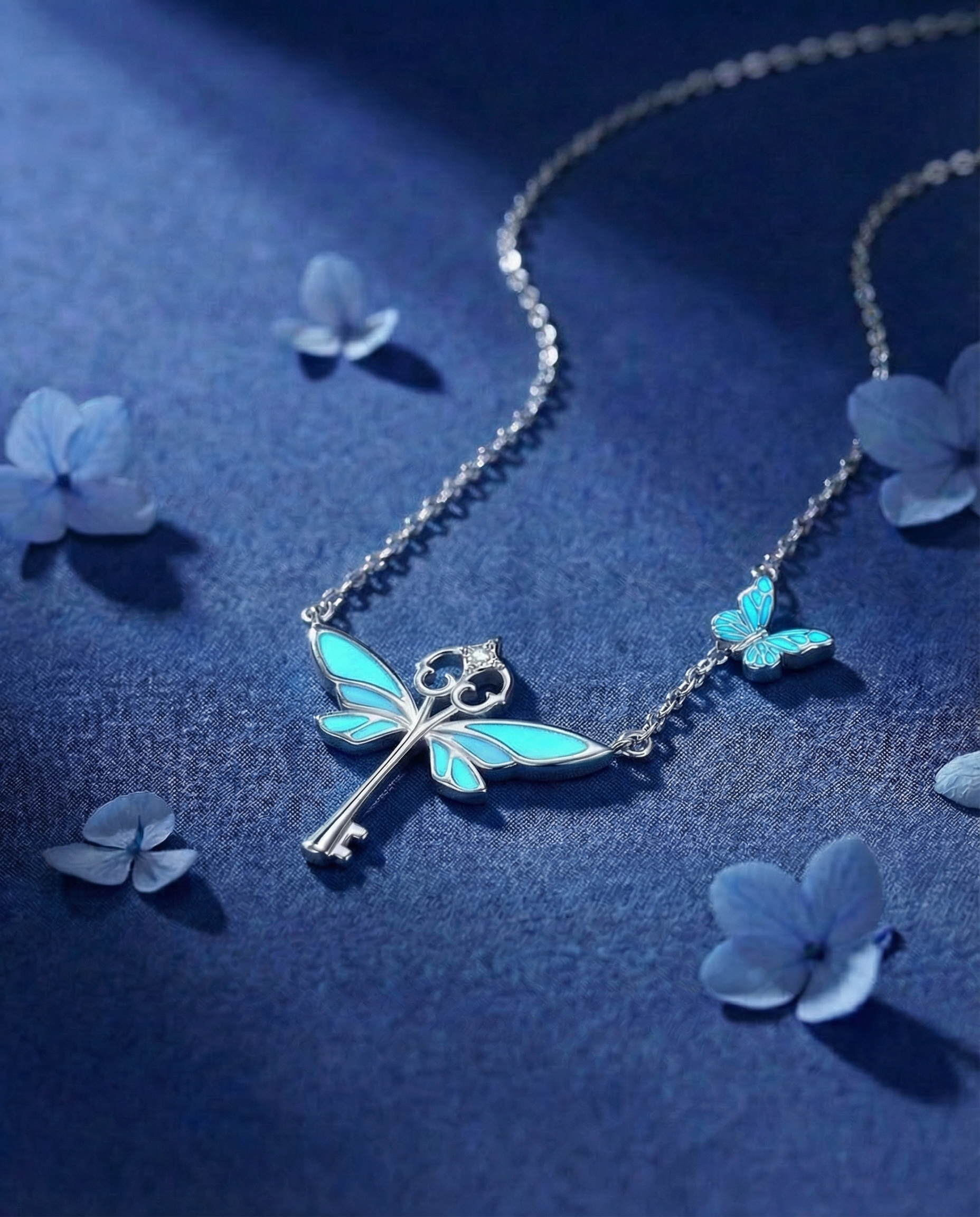 Key Necklace - Blue