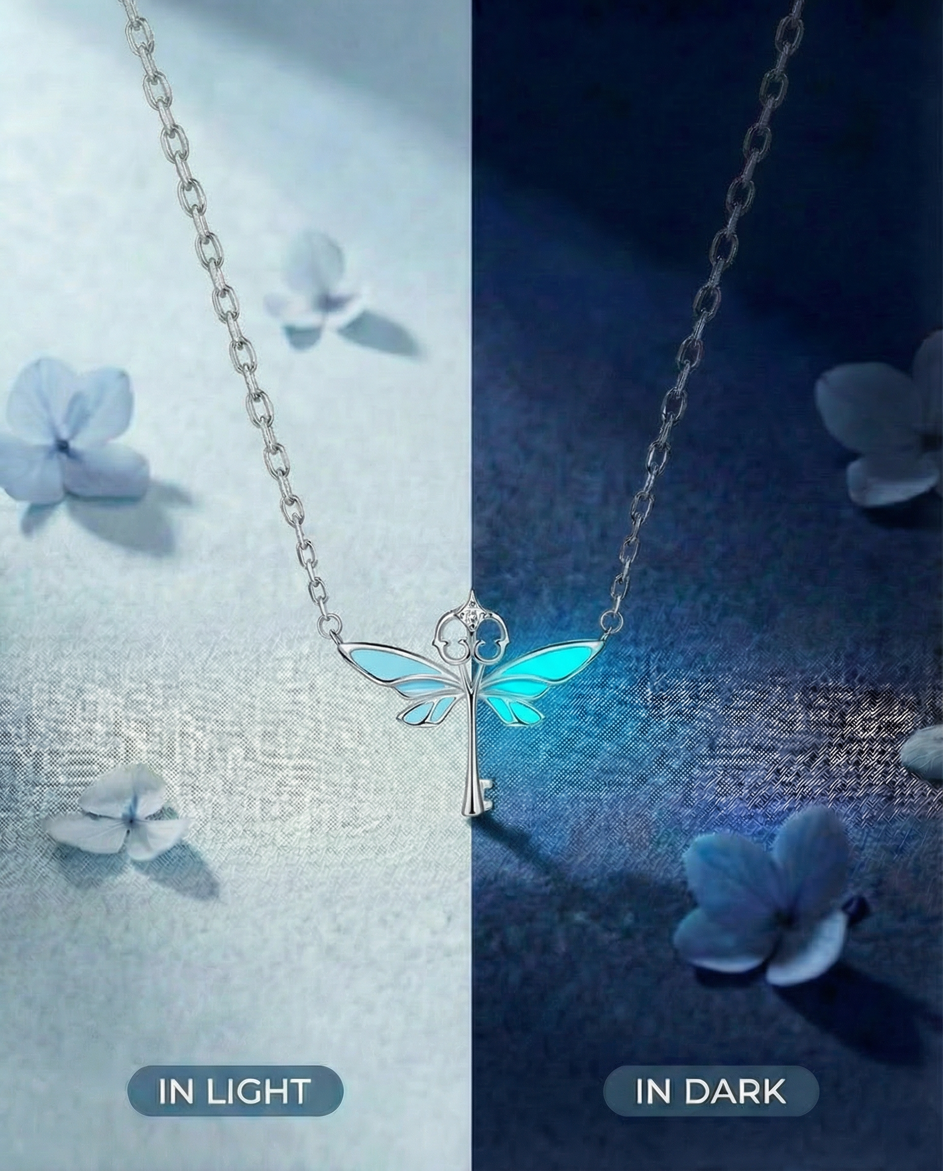 Key Necklace - Blue