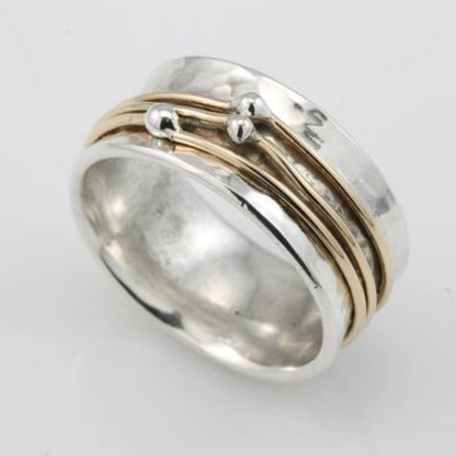 Shine – Vintage Gold Silver Ring