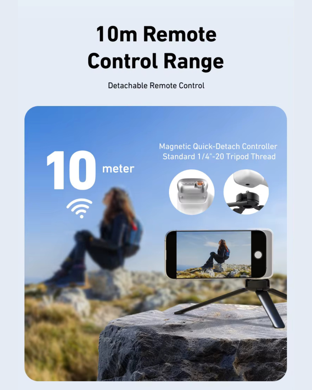 GripShot Pro – Magnetic Phone Camera Grip with Shutter & Fill Light