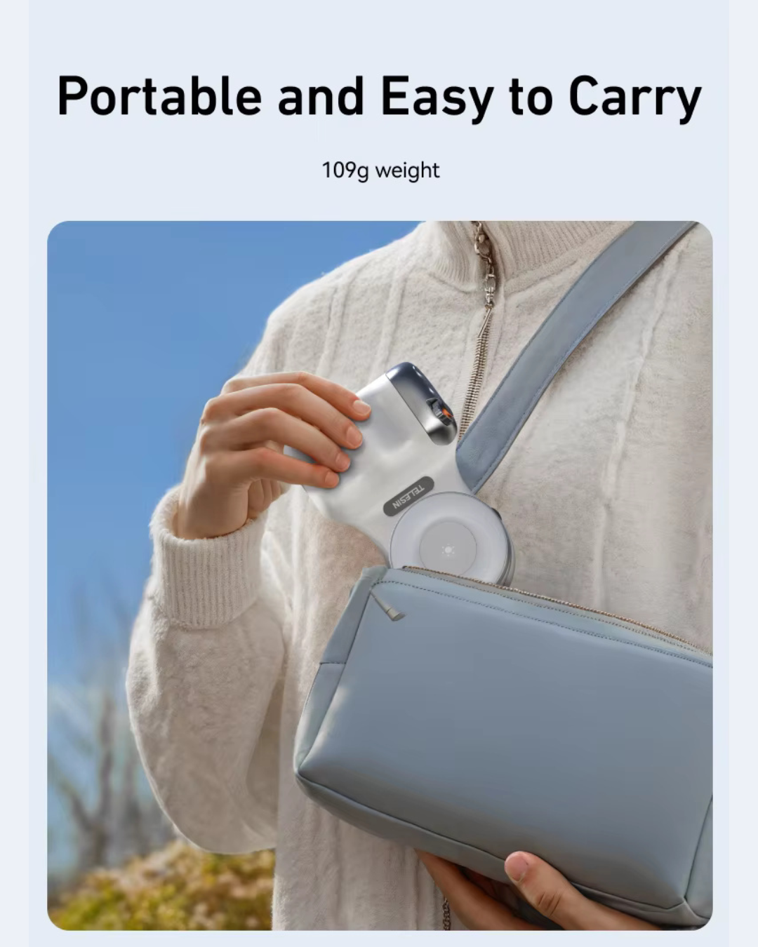 GripShot Pro – Magnetic Phone Camera Grip with Shutter & Fill Light