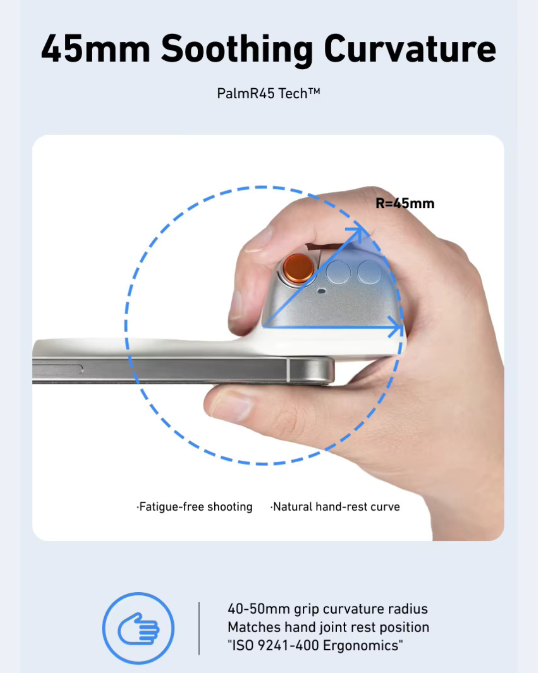 GripShot Pro – Magnetic Phone Camera Grip with Shutter & Fill Light
