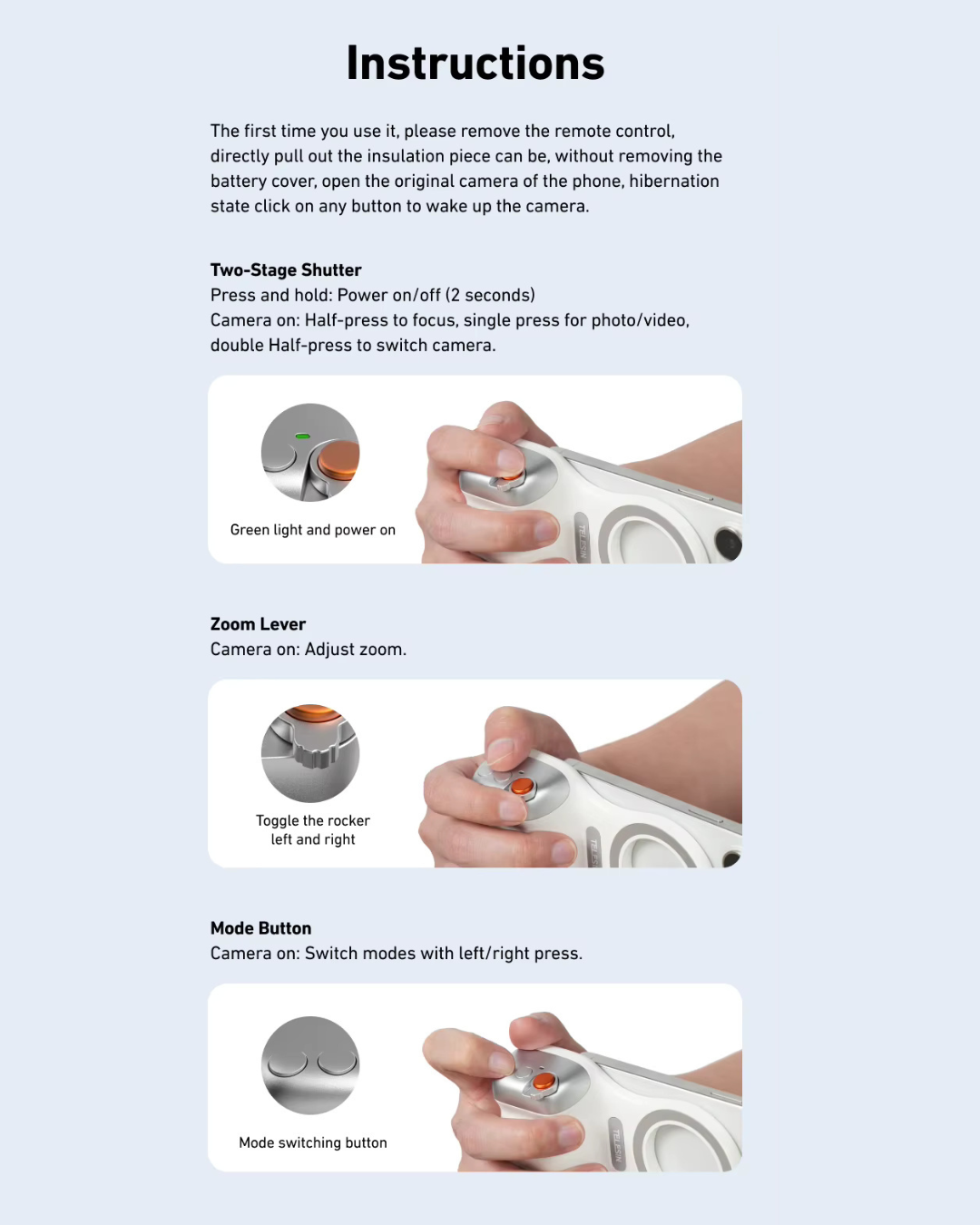 GripShot Pro – Magnetic Phone Camera Grip with Shutter & Fill Light