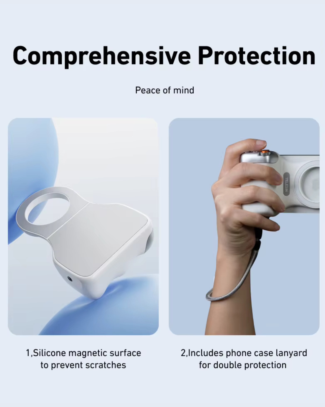 GripShot Pro – Magnetic Phone Camera Grip with Shutter & Fill Light