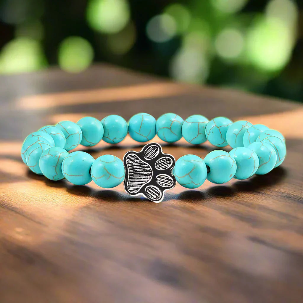 Bracelet with Paw Decorated with Beads