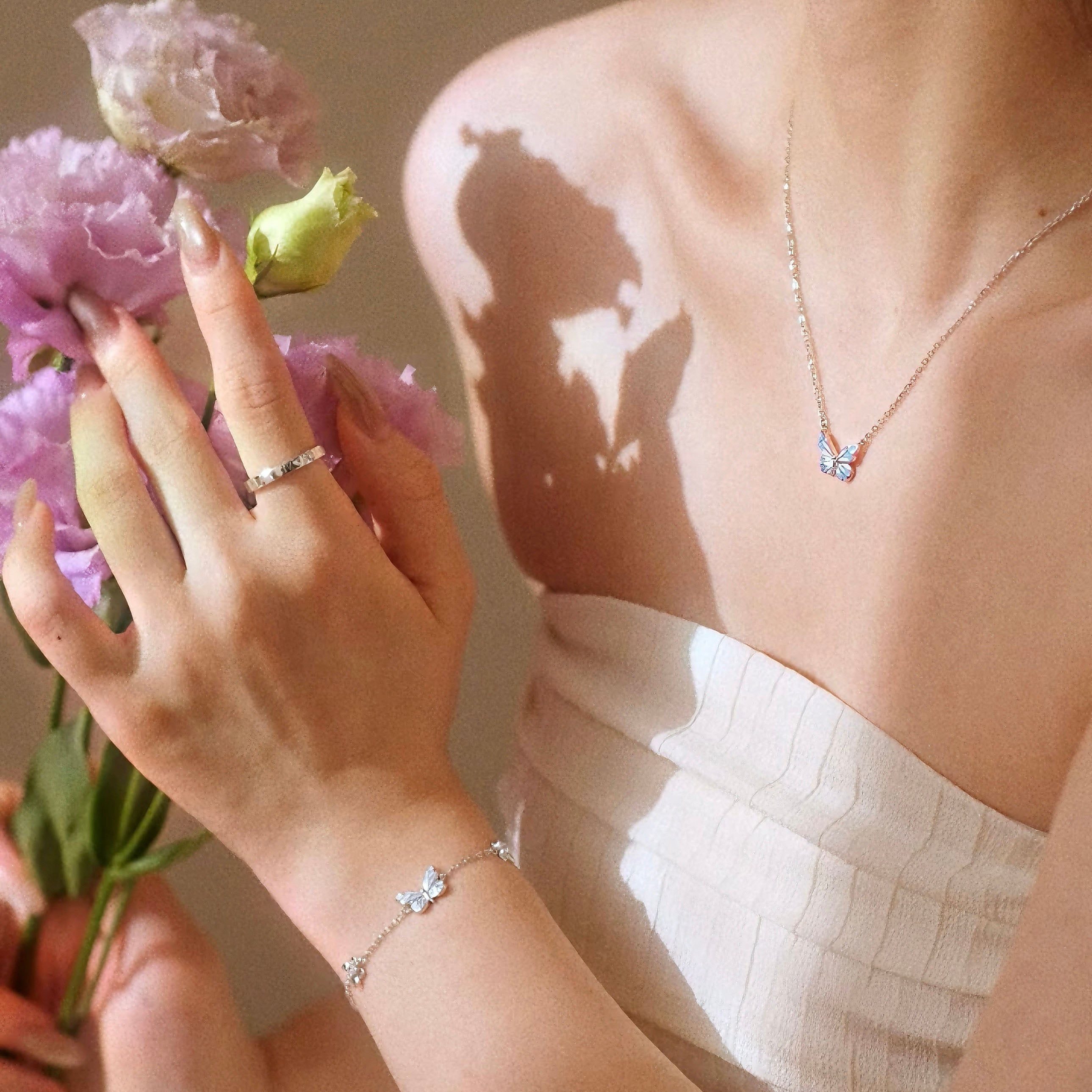 Necklace Butterfly - Blue