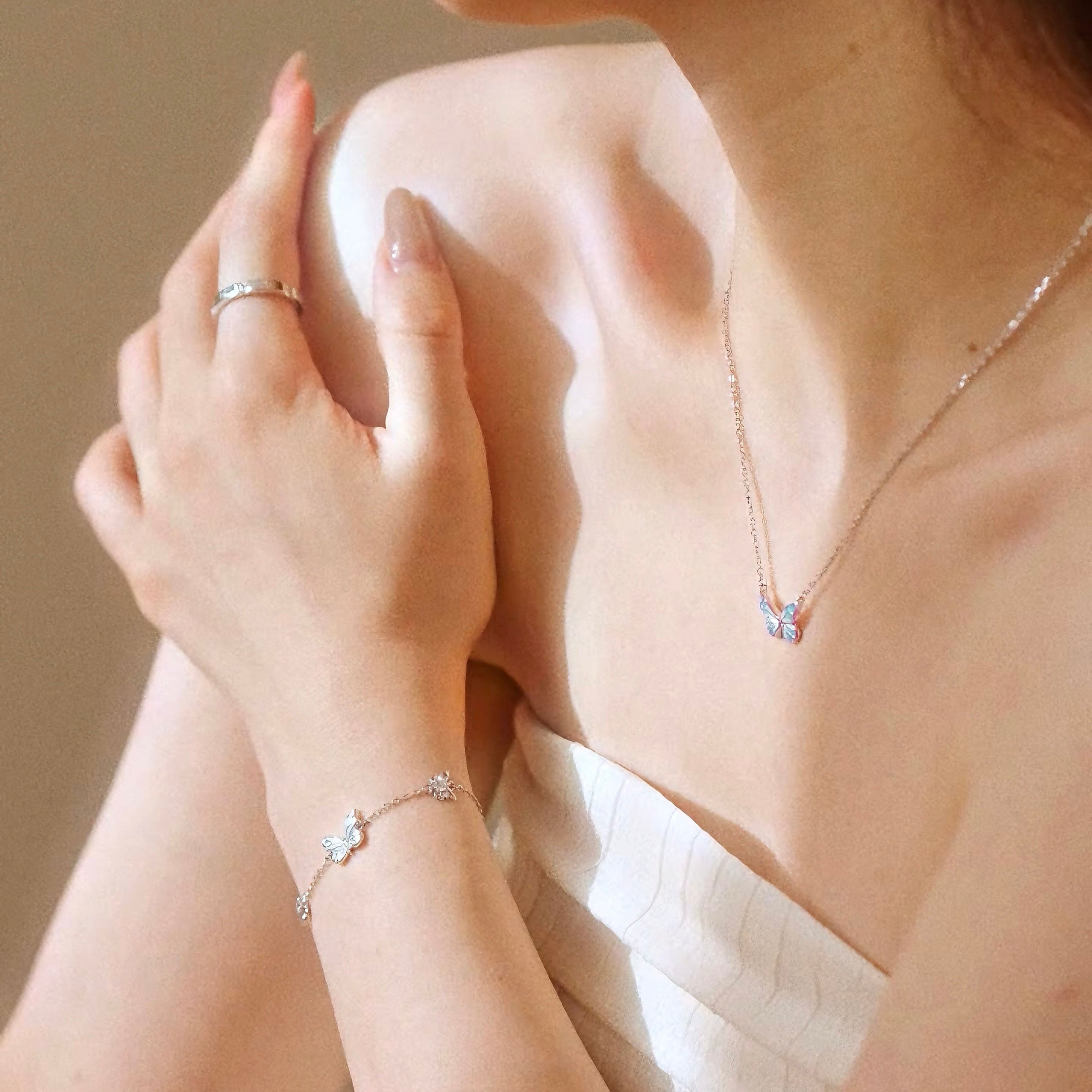 Necklace Butterfly - Blue