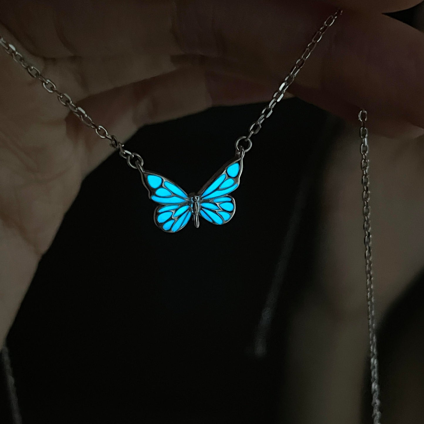 Necklace Butterfly - Blue