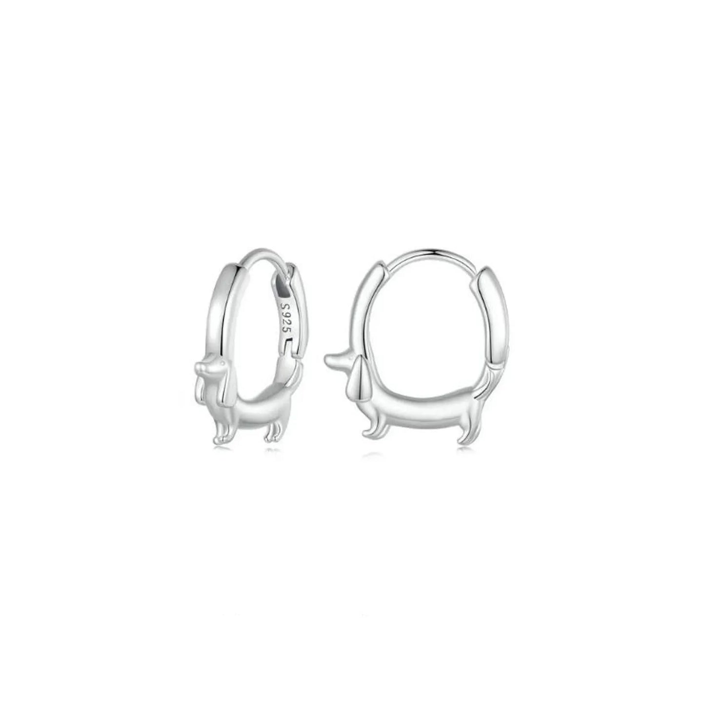 Dachshund Wiener Dog Hoop Earrings