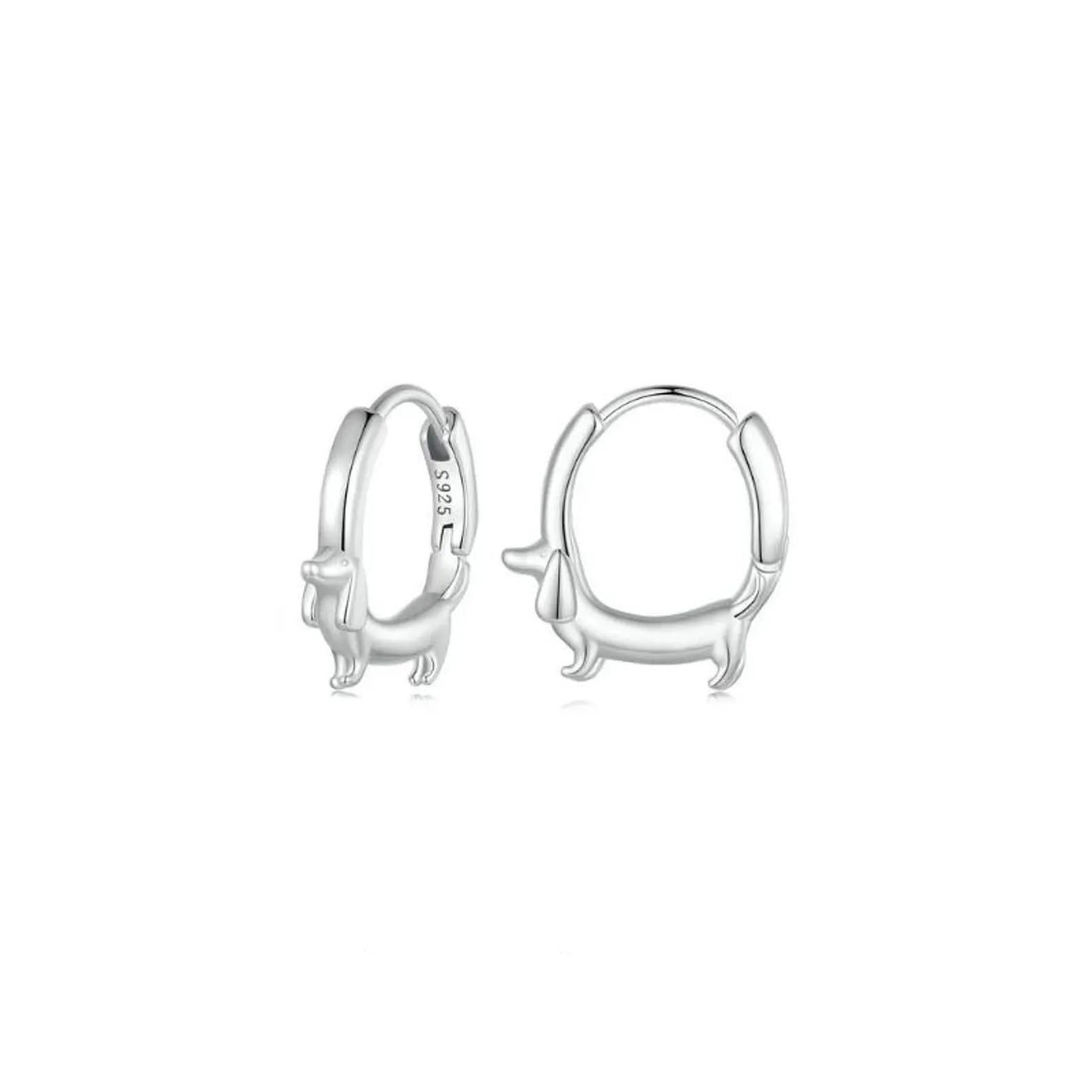 Dachshund Wiener Dog Hoop Earrings