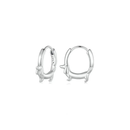 Dachshund Wiener Dog Hoop Earrings