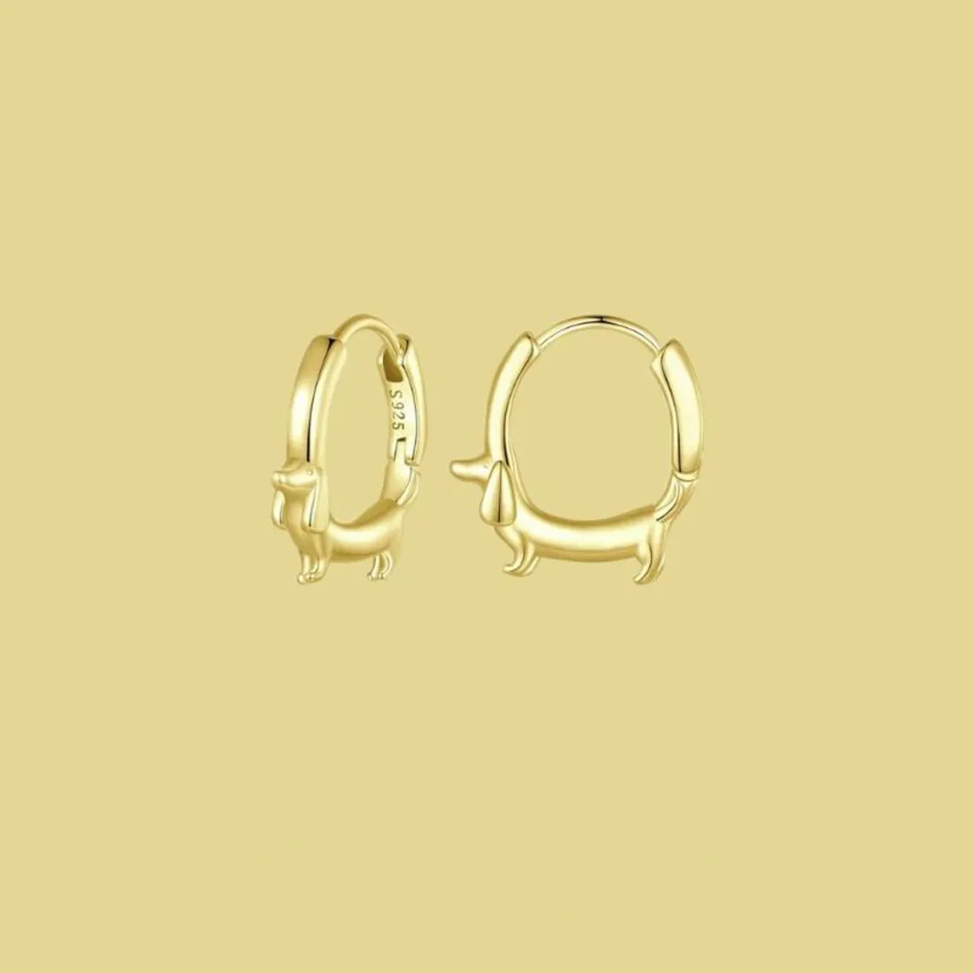 Dachshund Wiener Dog Hoop Earrings