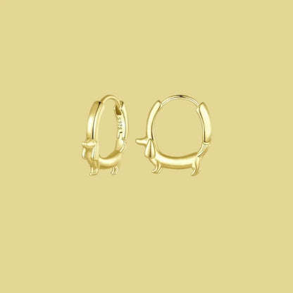 Dachshund Wiener Dog Hoop Earrings