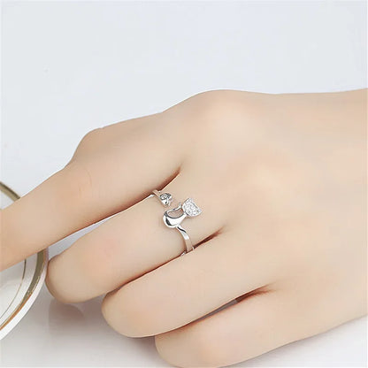 Open Cat Ring – Zirconia