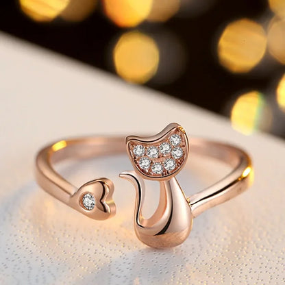 Open Cat Ring – Zirconia