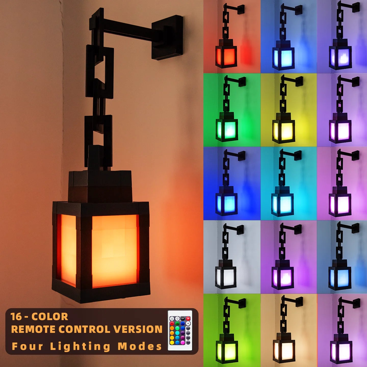 Minecraft Pixelated Soul Lantern – Gaming Room & Home Décor Light