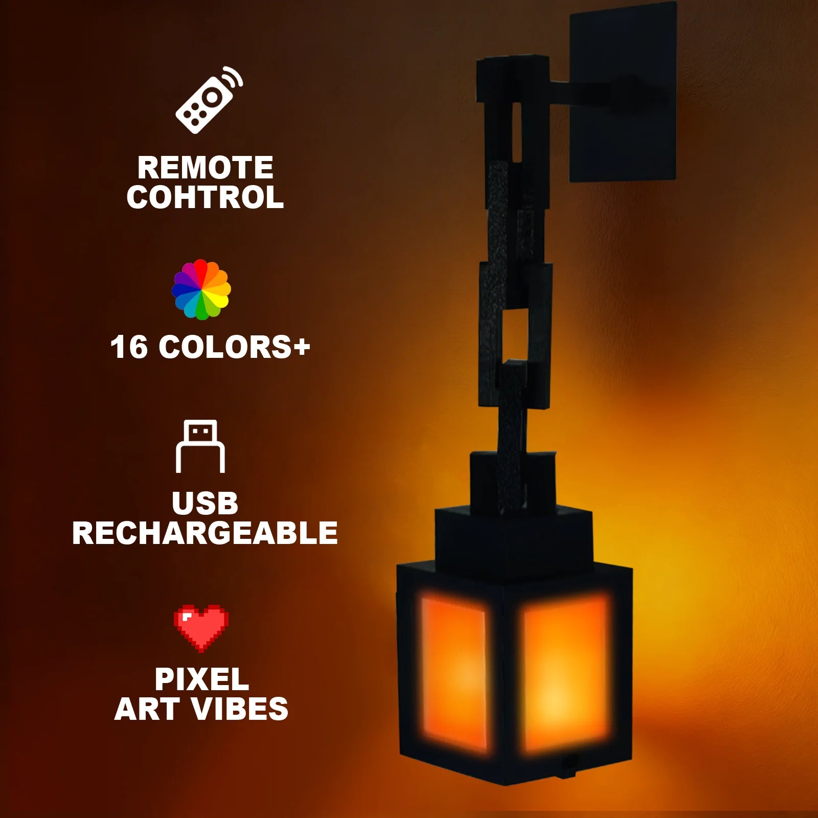 Minecraft Pixelated Soul Lantern – Gaming Room & Home Décor Light