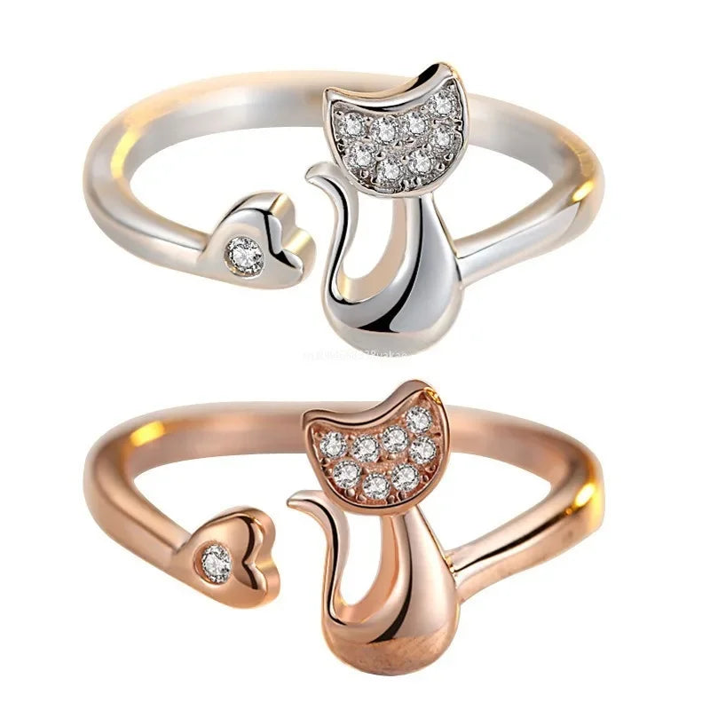 Open Cat Ring – Zirconia