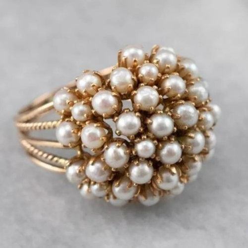 Bush – Inlaid Pearl Ring