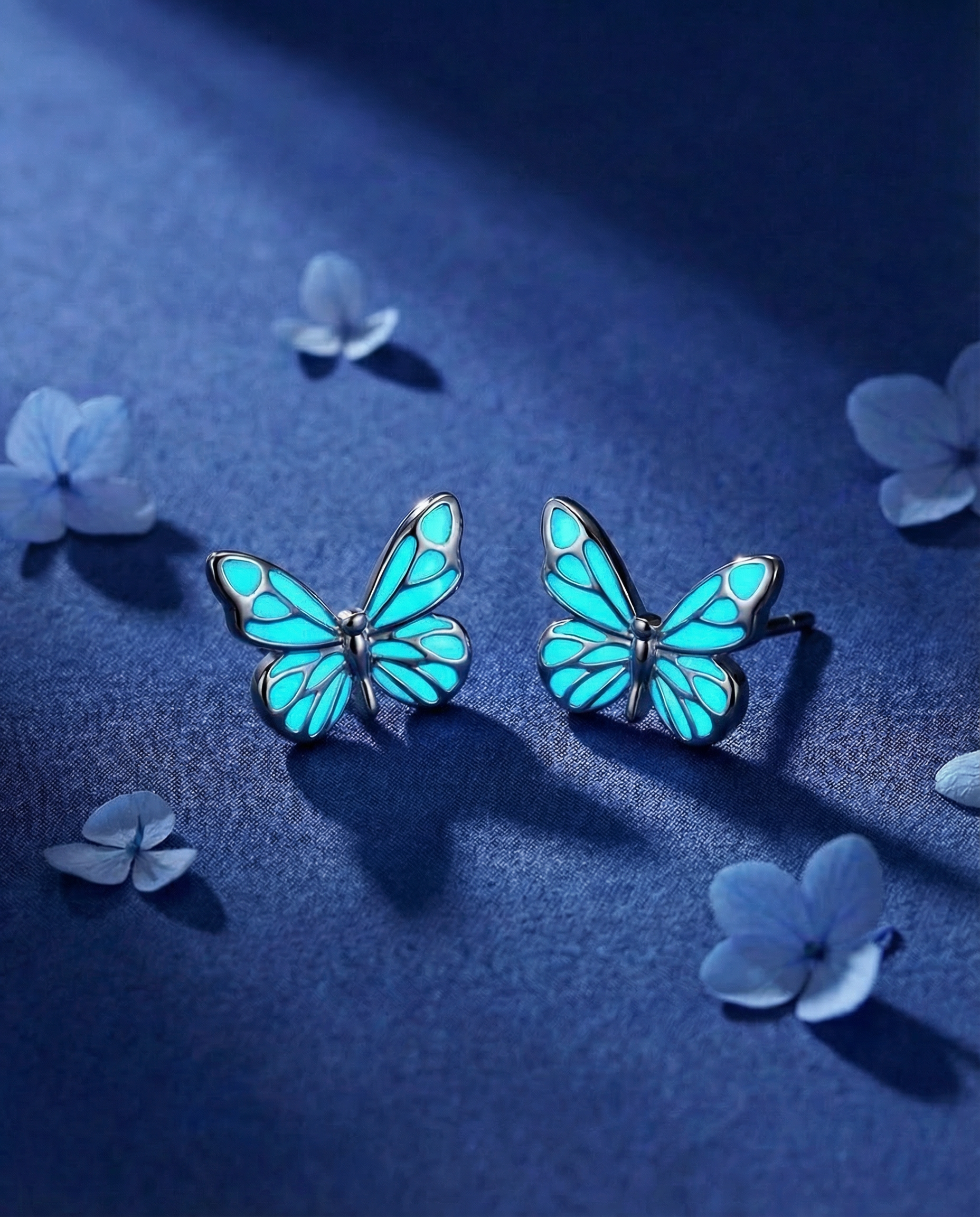 Earrings Butterfly - Blue