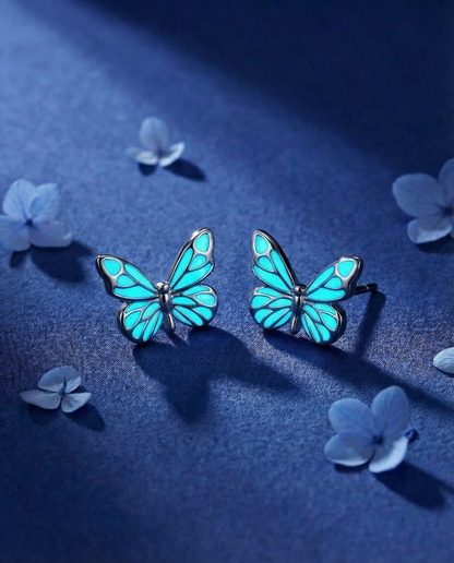 Earrings Butterfly - Blue