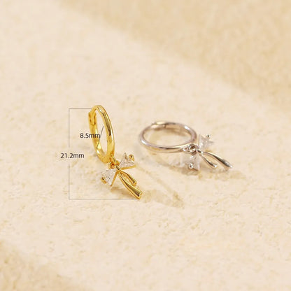 Ribbon Bow Huggie Earrings  (2PCS)