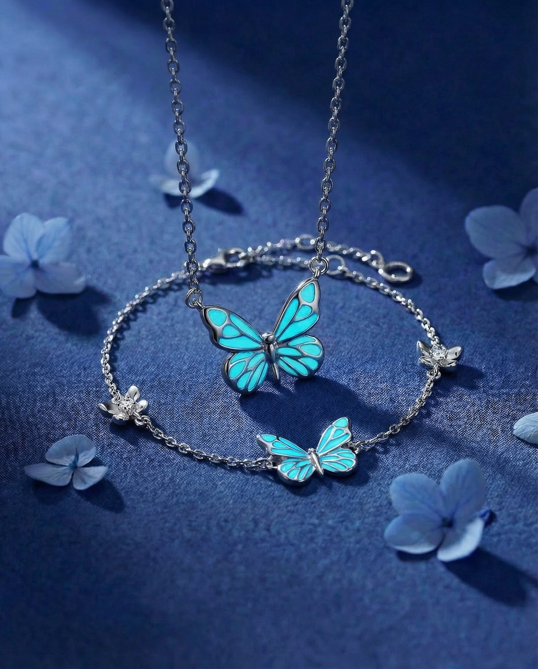 2-in-1 Set Butterfly - Blue