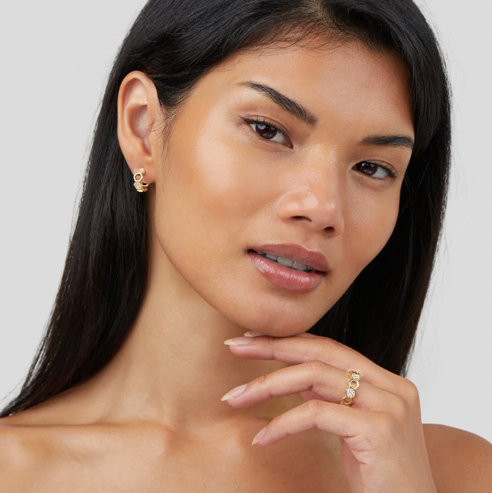 Bee – Gold & Crystal Ring