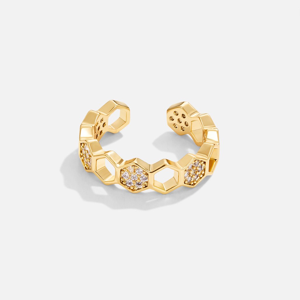 Bee – Gold & Crystal Ring