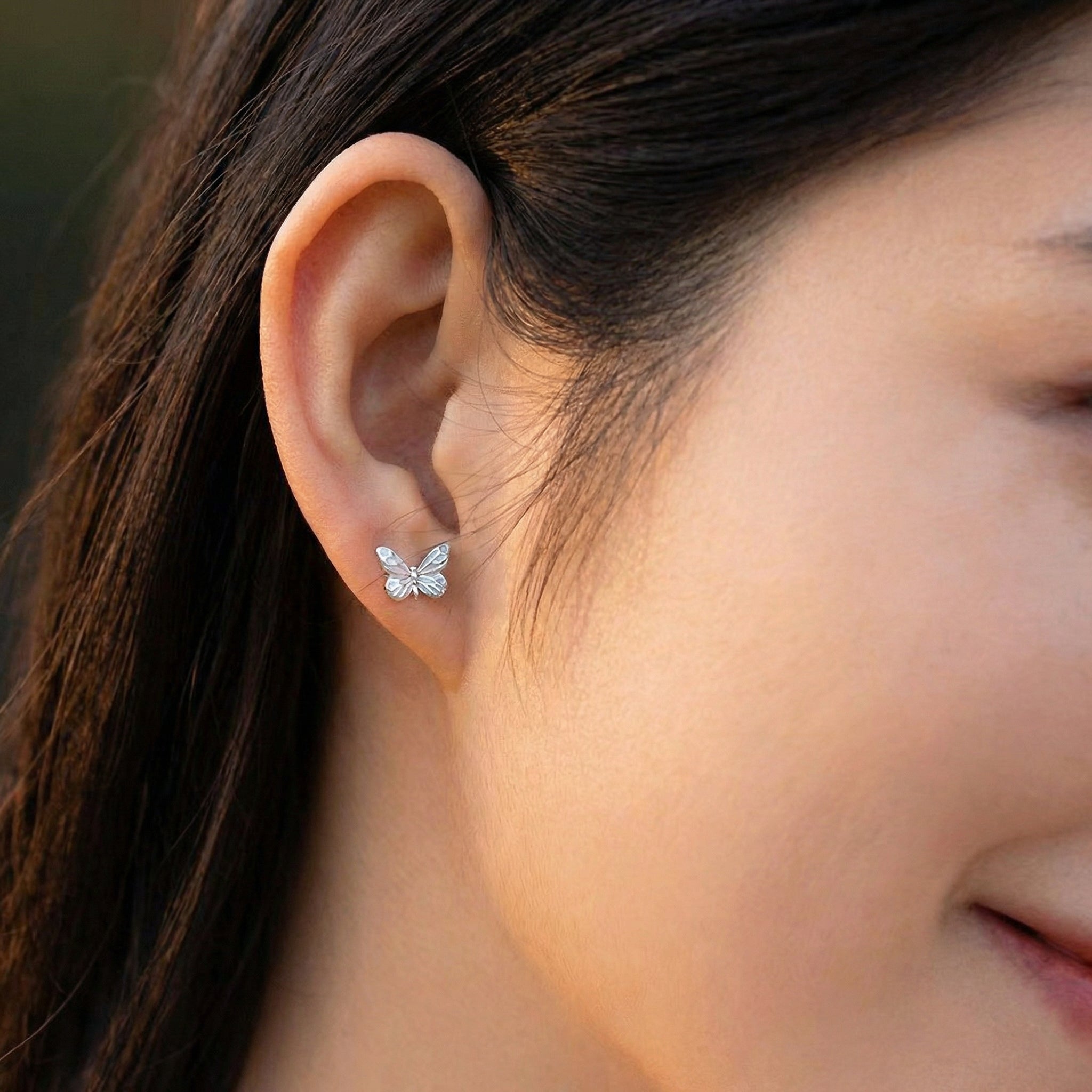 Earrings Butterfly - Blue