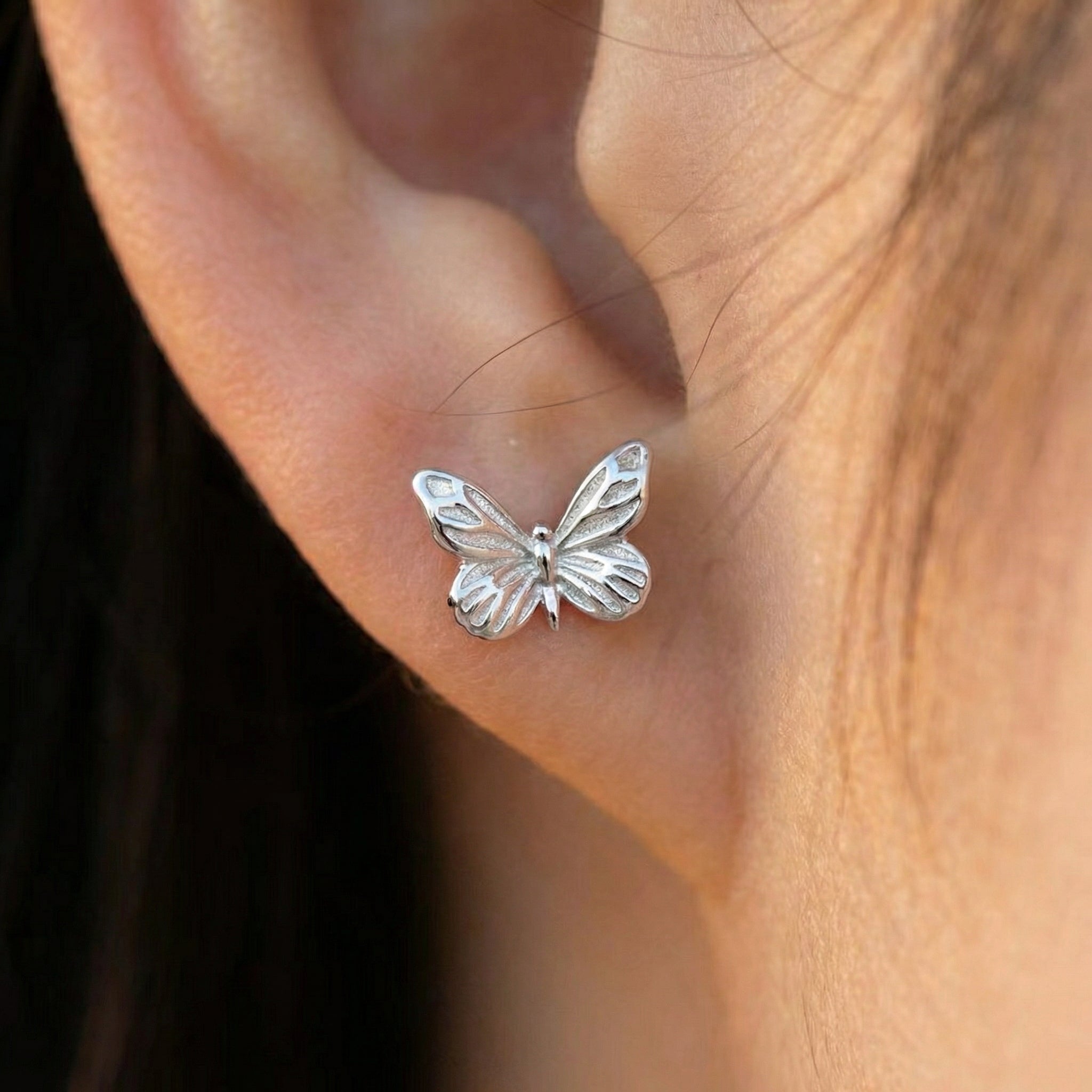 Earrings Butterfly - Blue