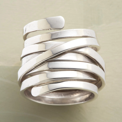 Bliss – Vintage Thick-Layer Silver Ring