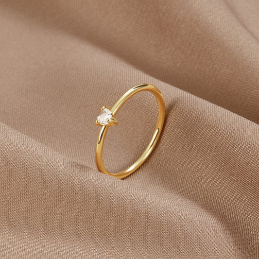 Love – Crystal Heart Ring